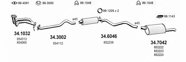 Asso ART1787 Exhaust system ART1787