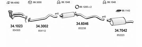 Asso ART1796 Exhaust system ART1796