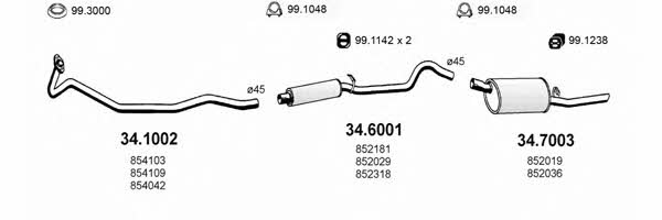 Asso ART1806 Exhaust system ART1806