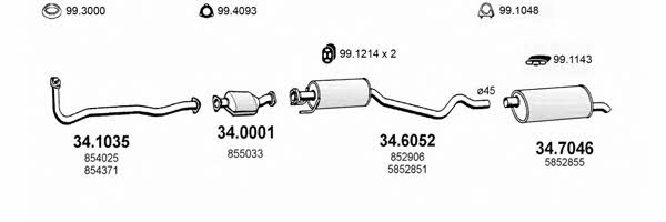  ART1821 Exhaust system ART1821