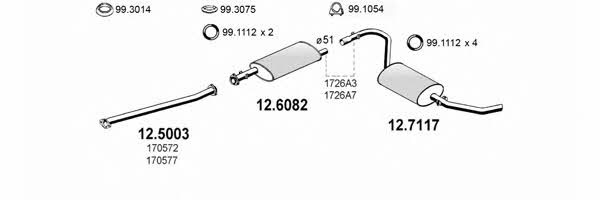 Asso ART1829 Exhaust system ART1829