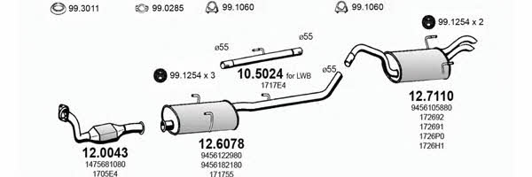  ART1833 Exhaust system ART1833