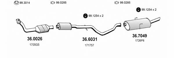 ART1842 Asso Exhaust system