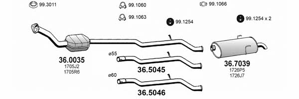 Asso ART1850 Exhaust system ART1850