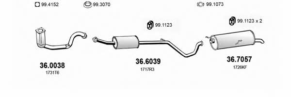 ART1868 Asso Exhaust system