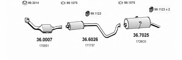 ART1908 Asso Exhaust system