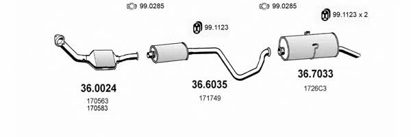 Asso ART1917 Exhaust system ART1917