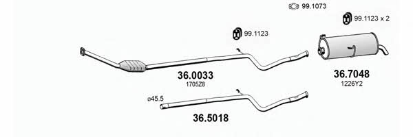 ART1959 Asso Exhaust system