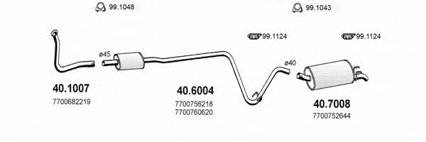 Asso ART2054 Exhaust system ART2054