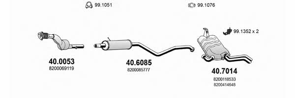 Asso ART2059 Exhaust system ART2059