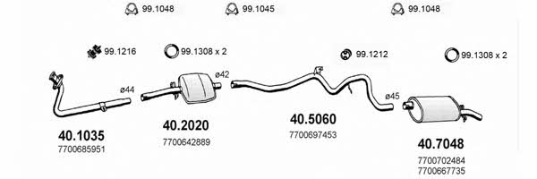  ART2118 Exhaust system ART2118