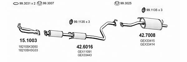  ART2175 Exhaust system ART2175