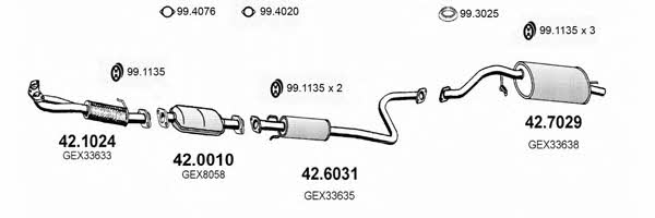 Asso ART2180 Exhaust system ART2180