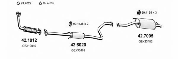 Asso ART2182 Exhaust system ART2182