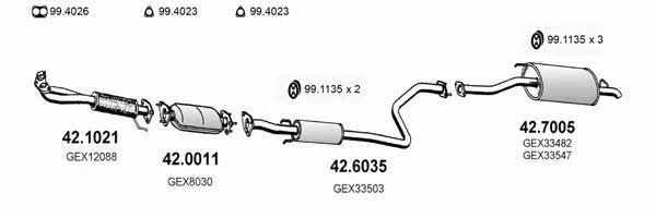 Asso ART2183 Exhaust system ART2183