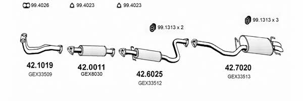 Asso ART2204 Exhaust system ART2204