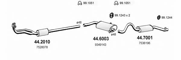 Asso ART2223 Exhaust system ART2223