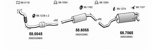 Asso ART2284 Exhaust system ART2284