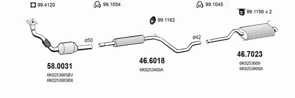  ART2286 Exhaust system ART2286