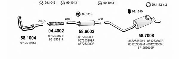  ART2524 Exhaust system ART2524