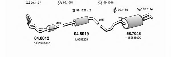 Asso ART2568 Exhaust system ART2568