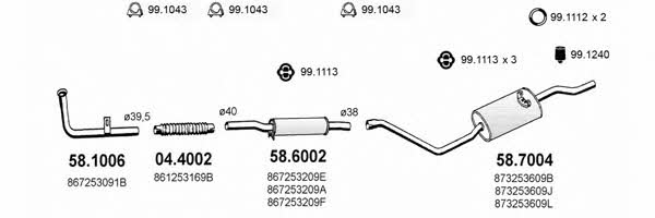  ART2614 Exhaust system ART2614