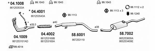 Asso ART2621 Exhaust system ART2621