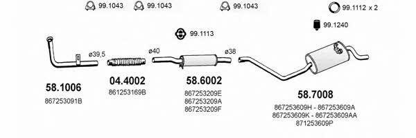  ART2624 Exhaust system ART2624