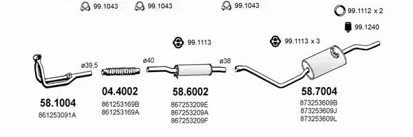 Asso ART2625 Exhaust system ART2625