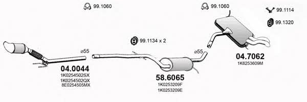 ART2758 Asso Exhaust system