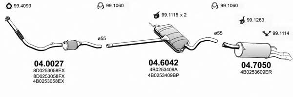 Asso ART2767 Exhaust system ART2767