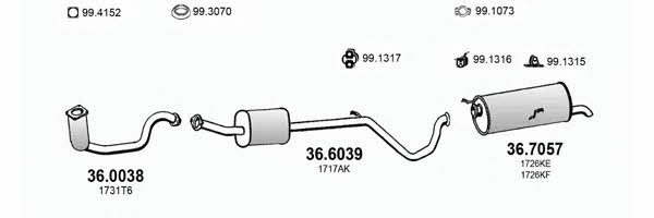  ART2783 Exhaust system ART2783