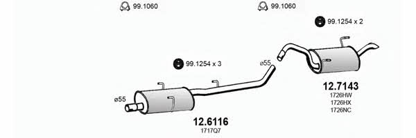  ART2792 Exhaust system ART2792