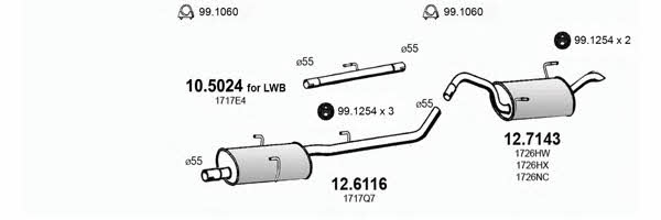  ART2801 Exhaust system ART2801