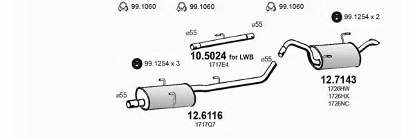  ART2830 Exhaust system ART2830