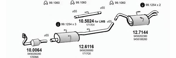  ART2831 Exhaust system ART2831