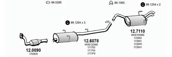 Asso ART2835 Exhaust system ART2835