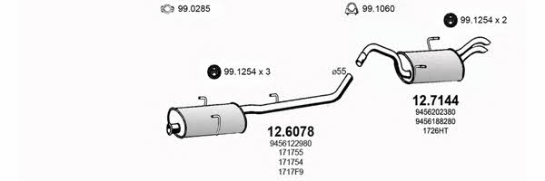 Asso ART2836 Exhaust system ART2836