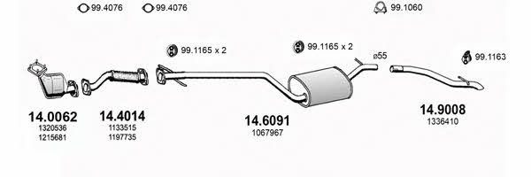 ART2843 Asso Exhaust system