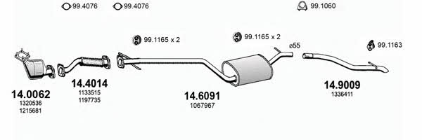 ART2844 Asso Exhaust system