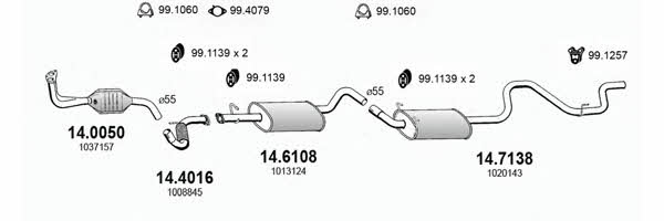  ART2881 Exhaust system ART2881