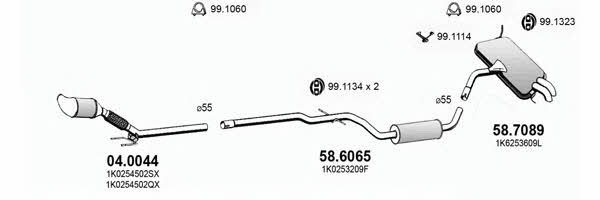 Asso ART2948 Exhaust system ART2948