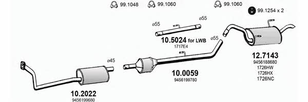 Asso ART2964 Exhaust system ART2964