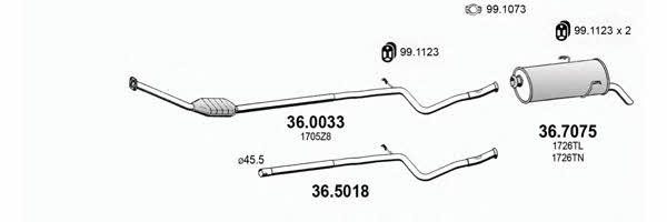 ART2978 Asso Exhaust system