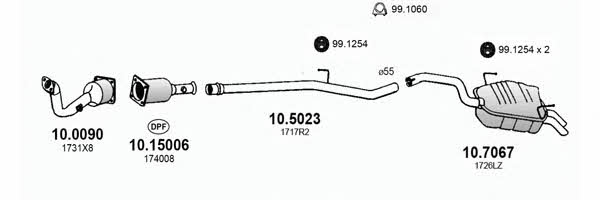 Asso ART2995 Exhaust system ART2995