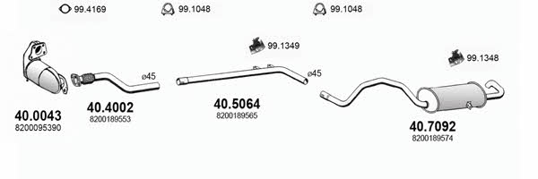 Asso ART3001 Exhaust system ART3001