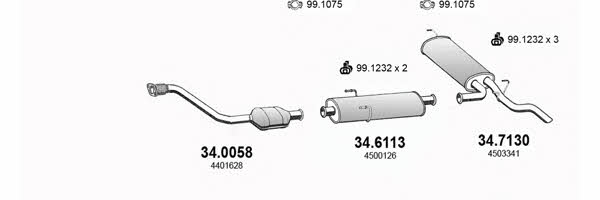 ART3033 Asso Exhaust system