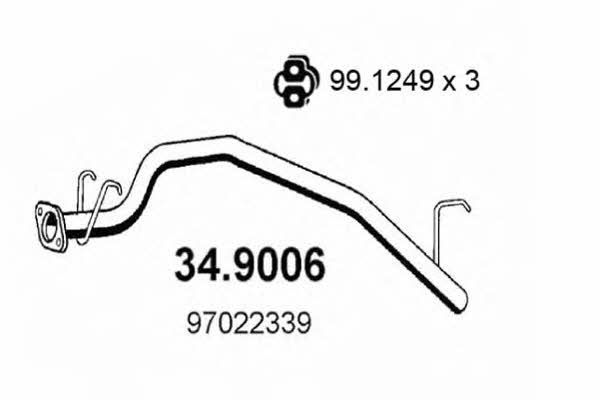 Asso 34.9006 Exhaust pipe 349006