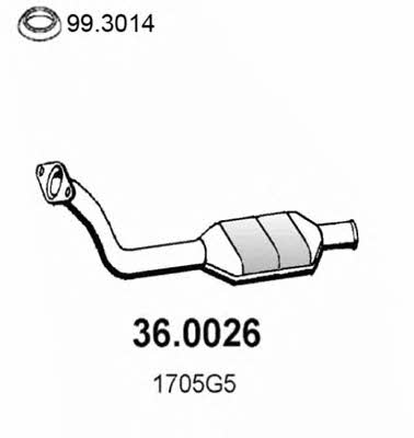 Asso 36.0026 Catalytic Converter 360026