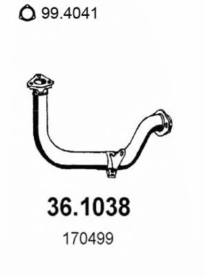 Asso 36.1038 Exhaust pipe 361038